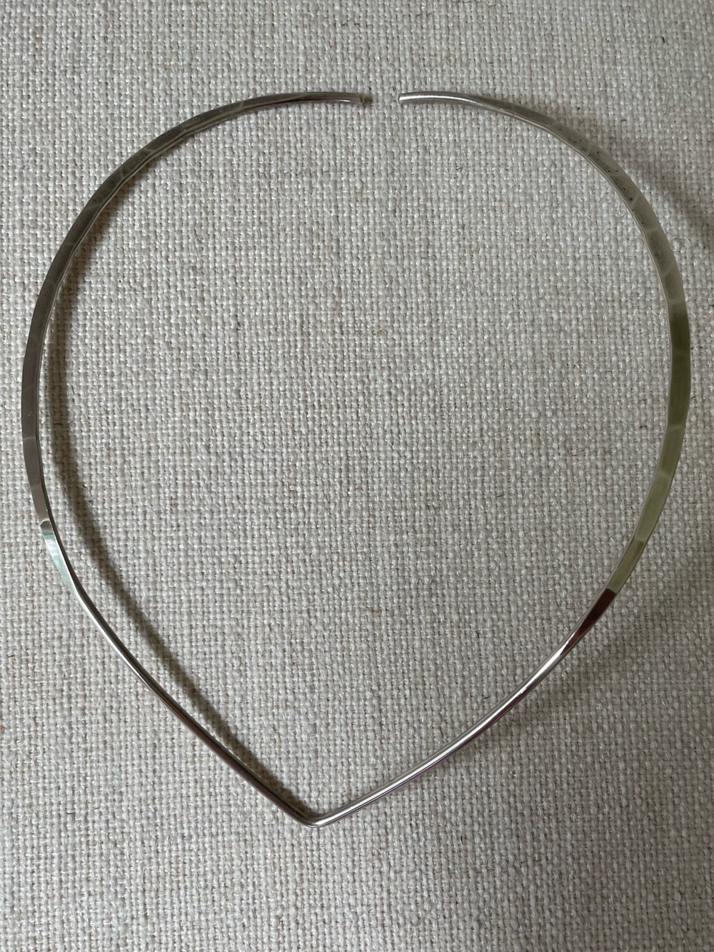 Vintage Estate David Andersen Norway 925 Sterling Silver Hammered Neck Ring